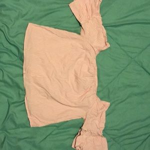 Pink off shoulder shirt